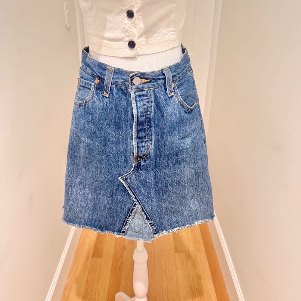 Re/Done x Levi’s Blue Denim Skirt
